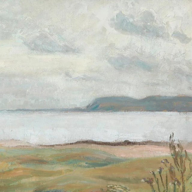 Anna Elisabeth Munch, Figurative Landscape, 1920s, Oil on Canvas For Sale - Image 6 of 10