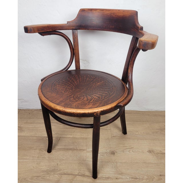 1910s Bistro Cafe Bentwood Armchair from Mundus J&J Kohn, 1910 For Sale - Image 5 of 18