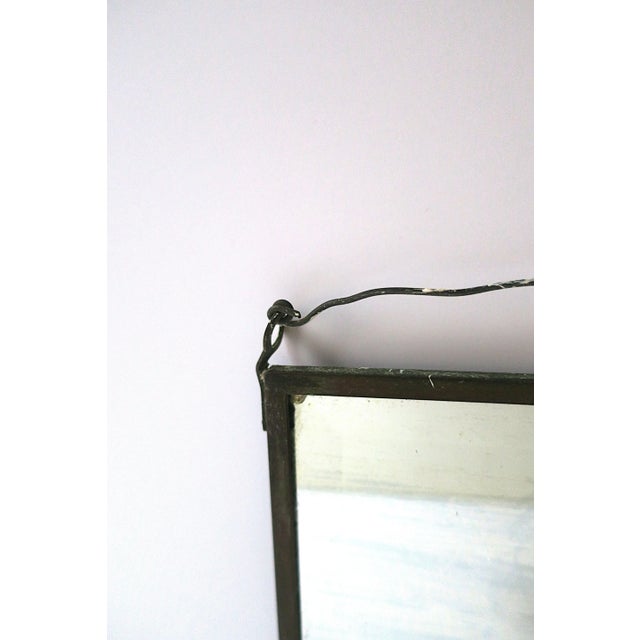 Metal Antique Wall Mirror Shaving Vanity Mirror For Sale - Image 7 of 10