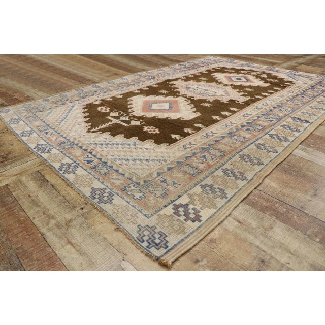 Vintage Turkish Oushak Rug - 05'01 X 07'07 For Sale In Dallas - Image 6 of 9