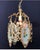 Brass Vintage Chandelier Solid Brass Floral Figures From 1969s For Sale - Image 8 of 9