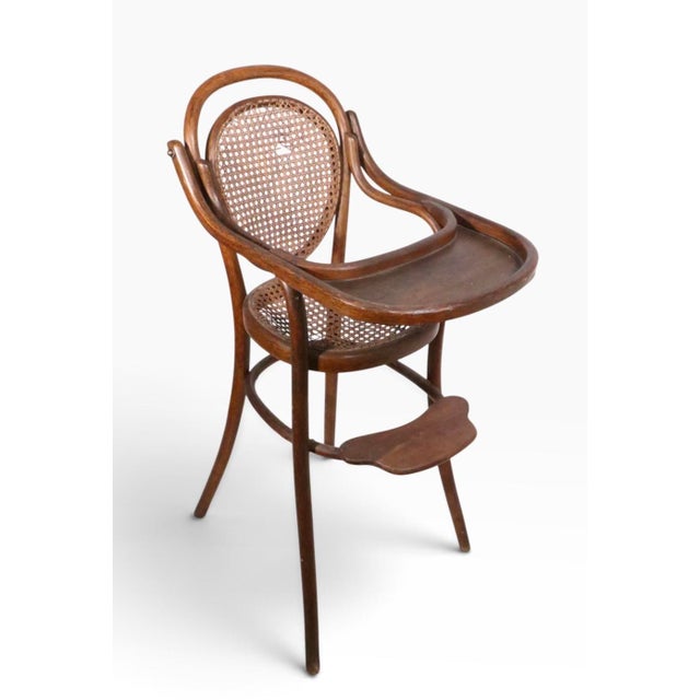Traditional Antique Bentwood Highchair Att. To Thonet For Sale - Image 3 of 15