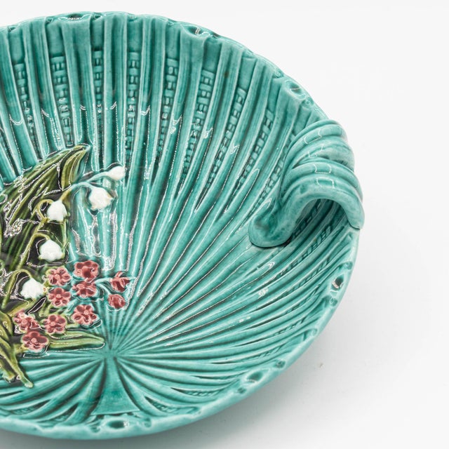 Green Majolica Bowl from SMF Schramberg, 1920s For Sale - Image 4 of 9