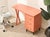 Mid 20th Century Vintage Peach Single Pedestal Desk For Sale - Image 5 of 9