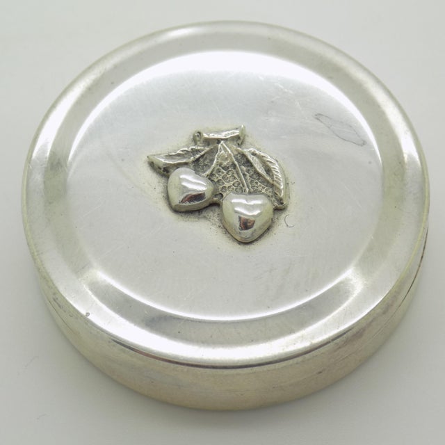 Silver Vintage Italian Handmade 925 Sterling Silver Pill Snuff Trinket Box, Alessandria, 1970s For Sale - Image 8 of 17