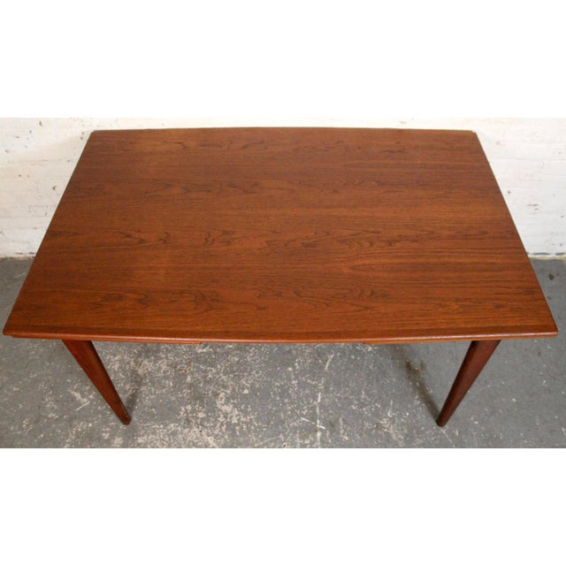 Mid-Century Modern Teak Dining Table With Pullout Leaves For Sale - Image 9 of 13