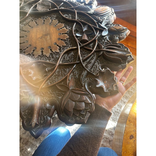 Early 20th Century Monumental Carved Chinese Art Nouveau Table For Sale In New York - Image 6 of 12