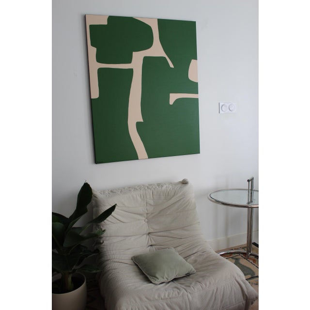 Bodasca, Organic Green Abstract, 2026, Acrylic on Canvas For Sale - Image 4 of 12