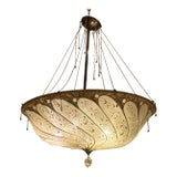 Feneri Lighting & Co. Fortuny-Style Hand-Painted Light Pendant, Vintage For Sale