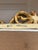 Late 20th Century Italian Giltwood Mirror With Blue Painted Details and Floral Swags For Sale - Image 12 of 12