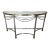 Vintage Hollywood Regency Demilune Chrome & Brass Console Table For Sale
