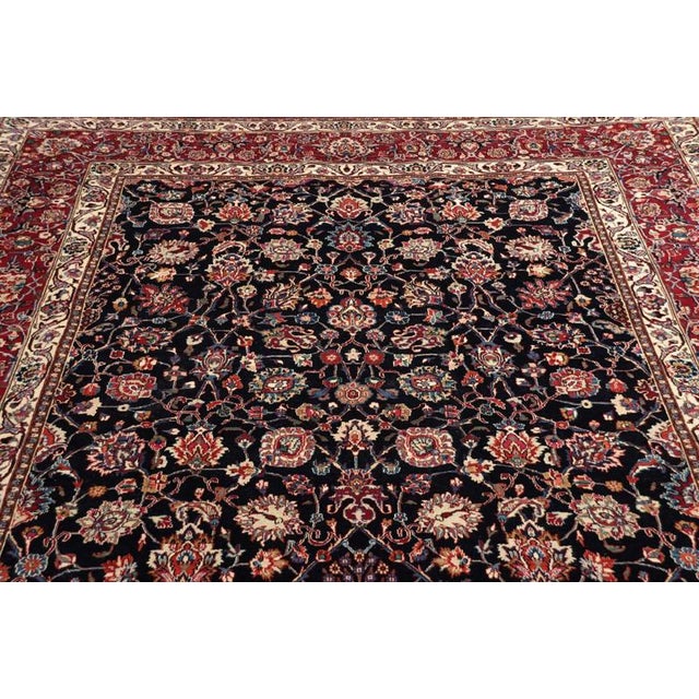 Persian Mashad Rug with Floral Pattern For Sale - Image 8 of 11