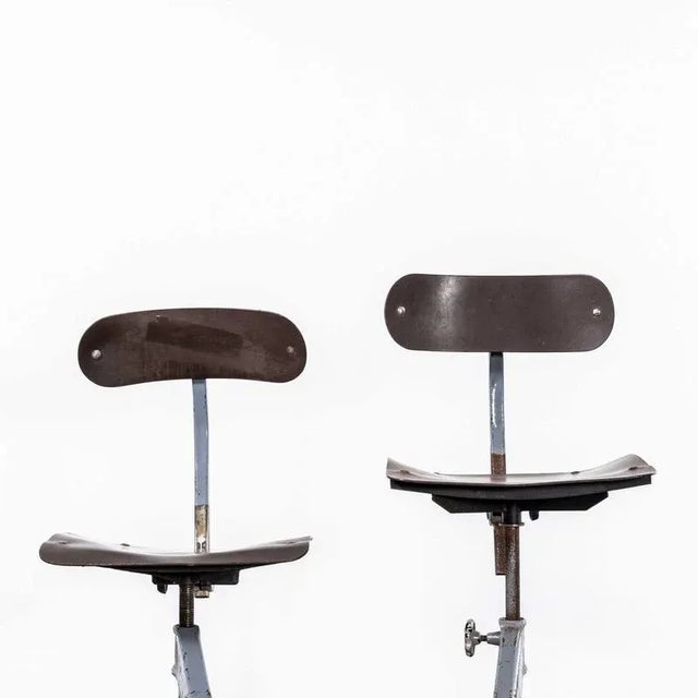 Wood Workshop Swivel Chairs from Tan Sad, 1940s, Set of 2 For Sale - Image 7 of 10