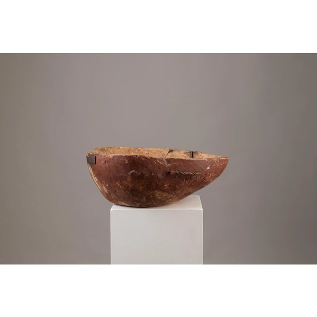 Large Antique Swedish Wooden Bowl For Sale - Image 5 of 11