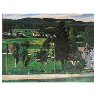 Landscape, Oil on Canvas, 1950s For Sale
