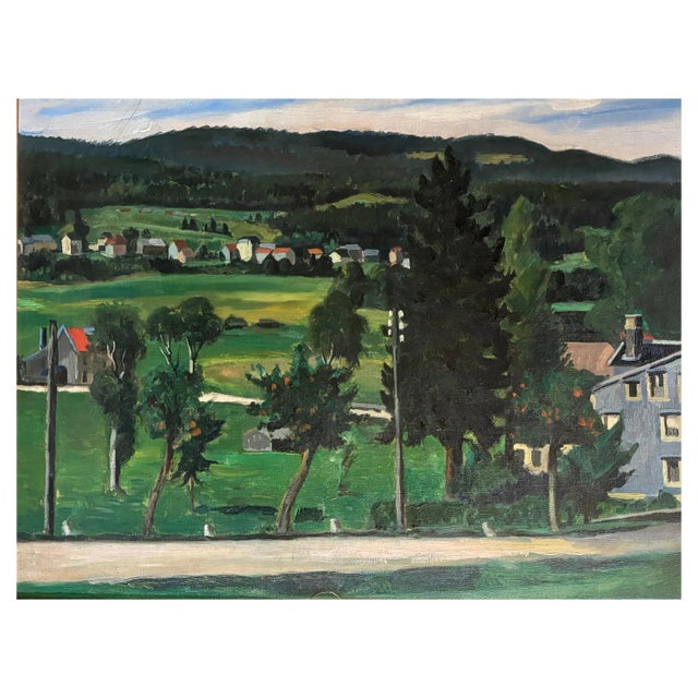 Landscape, Oil on Canvas, 1950s For Sale