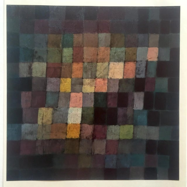 Paul Klee Vintage 1967 Modernist Lithograph Print " Ancient Sound Abstract on Black " 1925 For Sale In Kansas City - Image 6 of 7