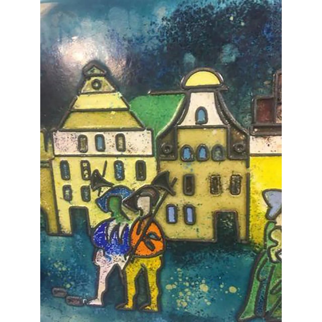 Period 1950-1979 Materials Enamel, iron. Dimensions W. 31 in; H. 14 in; D. 1 in; W. 78.74 cm; H. 35.56 cm; D. 2.54 cm;...