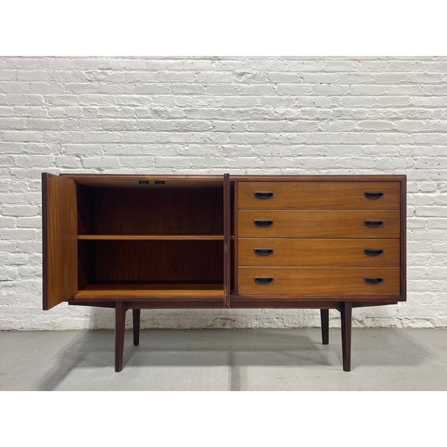 Wood Mid Century Danish Rosewood Credenza | Sideboard Dresser, Denmark, C. 1960s For Sale - Image 7 of 14