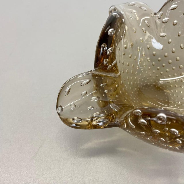 Glass Bowl Element Shell Ashtray attributed to Barovier and Toso, Italy, 1970s For Sale - Image 6 of 17