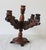 Rustic Spanish Revival Style Carved Wood Five Arm Candelabra For Sale - Image 4 of 12