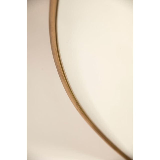 Metal Convex Mirror with Brass Frame by Johanna Grawunder For Sale - Image 7 of 10