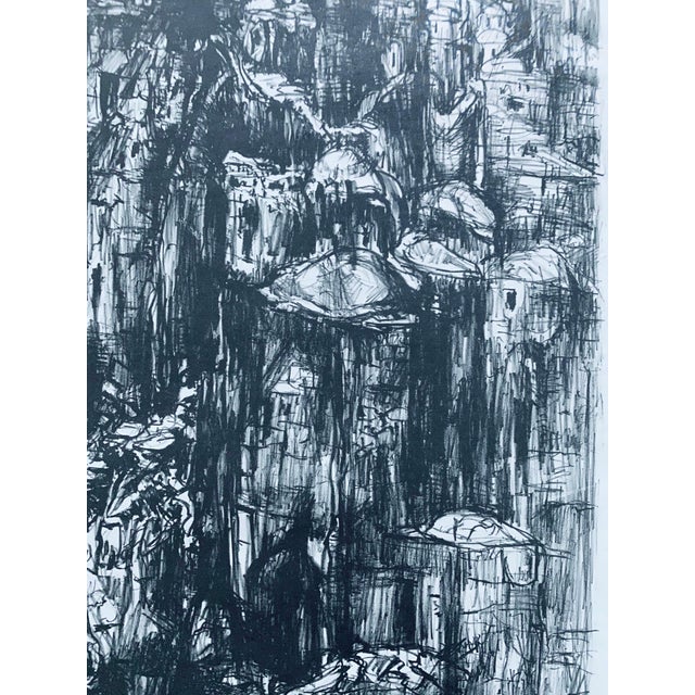 Early 20th Century Anna Ticho, German Israeli Expressionist Abstract Lithograph Of Jerusalem Landscape For Sale - Image 5 of 9