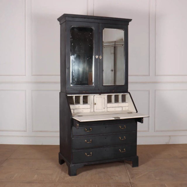 18th Century English Bureau Bookcase For Sale - Image 9 of 11