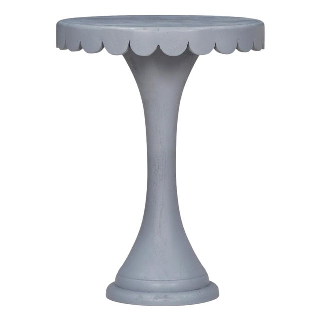 Scalloped Lt. Blue Drinks Table For Sale