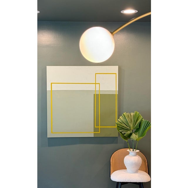 Abstract original on stretched gallery depth canvas by Charleston based artist Haley Mathewes