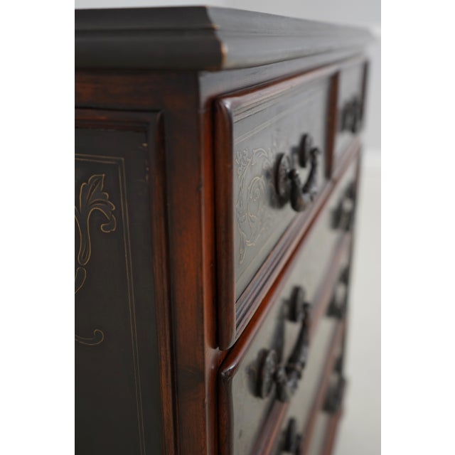 Theodore Alexander Embossed Metal Chest W. Bun Feet For Sale - Image 14 of 18