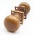 Mid 20th Century Vintage 2.125 In. Brass Passage Door Knob Set For Sale - Image 5 of 6