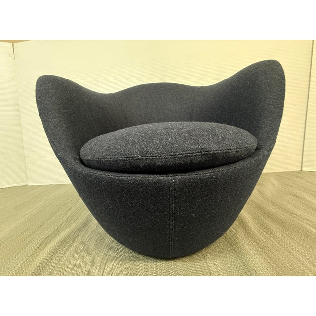 Textile Hlynur Atlason for Design Within Reach Lína Swivel Chair For Sale - Image 7 of 12