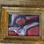 1970’s abstract expressionist painting in chunky gold frame. Measures 7x5 / approximately 14.5x12.5 in new old stock very...