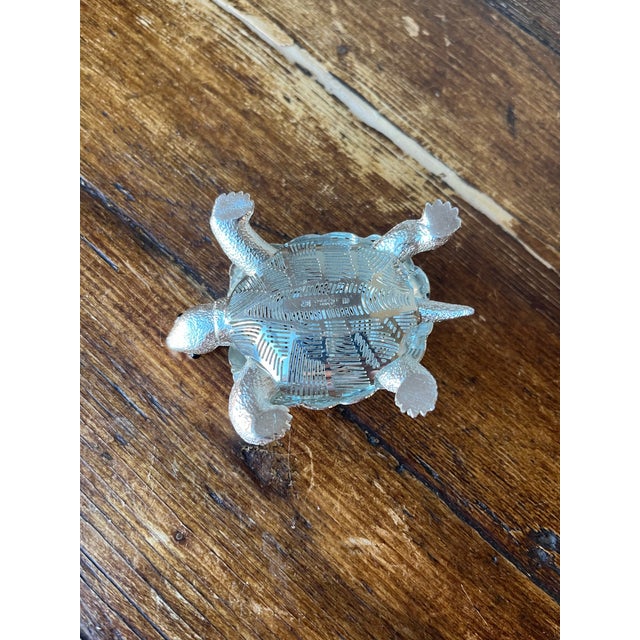 Metal Vintage Christofle Turtle, Lumière d'Argent From the Lumière d'Argent Collection, Onyx Eyes For Sale - Image 7 of 8