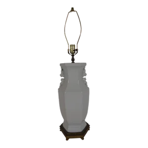 Blanc De Chin Oriental Vase Lamp