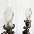 French Antique French Bronze Ewer Converted Oil Lamps With Crystal Tops - A Pair For Sale - Image 3 of 11