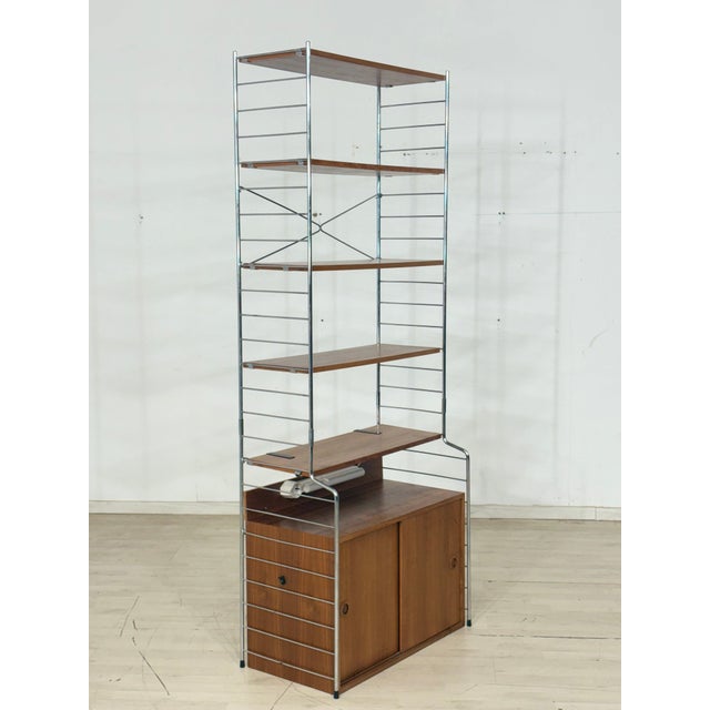 Mid-Century Teak String Continental Bookcase by Nils Strinning, 1960s For Sale - Image 9 of 11