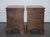 Georgian Style Yew Wood Nightstands, Set of 2 For Sale - Image 12 of 13