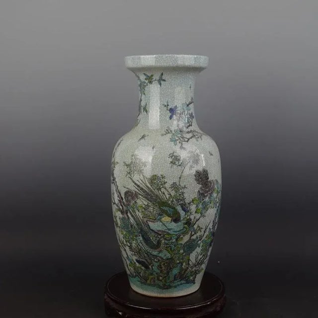 H-44cm,W-23cm Add a touch of elegance to your home with this Chinese Vintage Porcelain Vase. Hand-painted with exquisite...