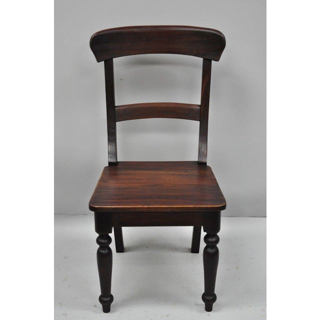 Early 21st Century Crate Barrel Dark Solid Wood Farmhouse Dining