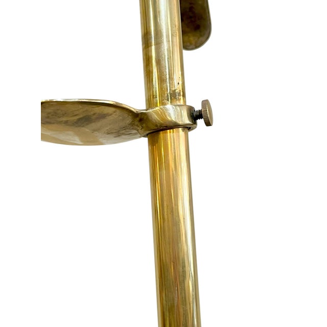 Mid 20th Century Brass Adjustable Valet Coat Rack With Paw Feet For Sale - Image 14 of 17