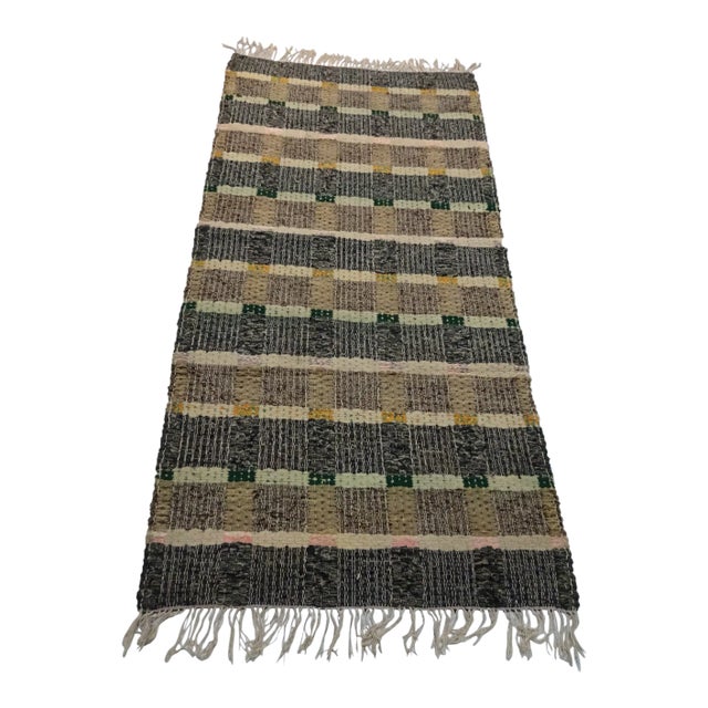 Rag Rug Swedish Mid Century For Sale