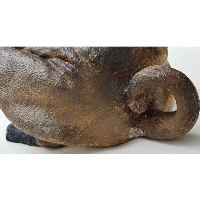 Antique Victorian Terracotta Bulldog Statue 19th Century For Sale - Image 12 of 12