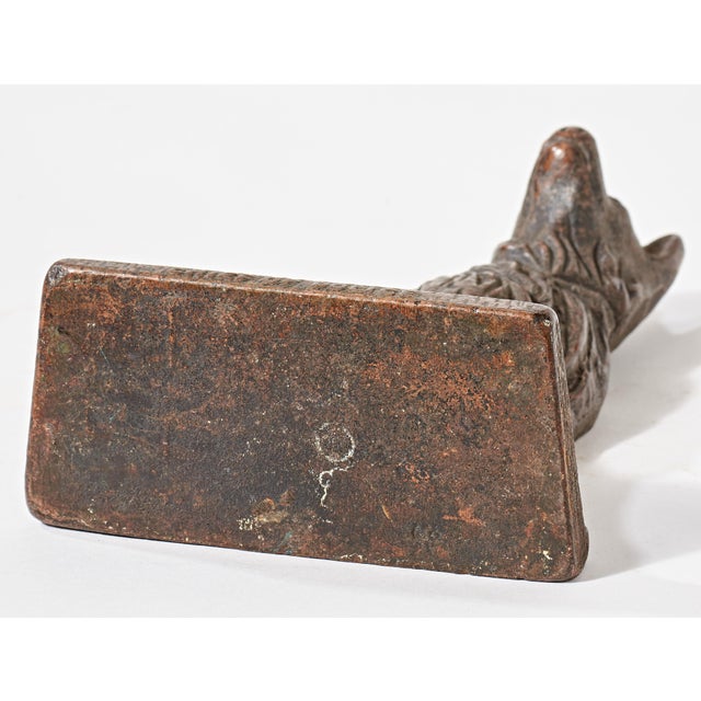Contemporary Vintage Cast Iron Police Dog Bookend - Chief of Police For Sale - Image 3 of 7