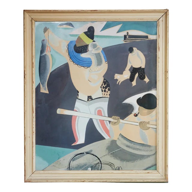 Mikael Pasternak, Composition, 1920, Gouache, Framed For Sale