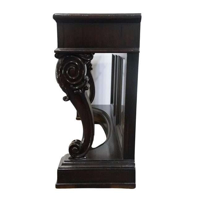 Tommy Bahama Home Collection Walnut British Renaissance Revival 70" Mirrored Sideboard / Console Table For Sale - Image 10 of 12