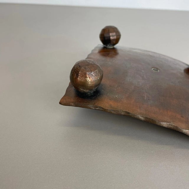 Brutalist Austrian Sculptural Candleholder in Copper, 1950 For Sale - Image 16 of 18