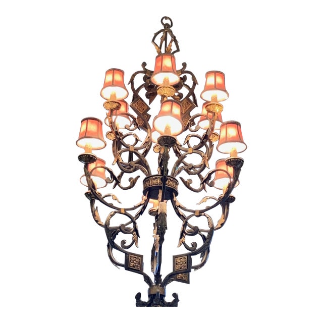 Two Chandeliers From the Acanthus Gold Collection Manufactured by Fine Art Handcrafted Lighting (Style #206740) For Sale