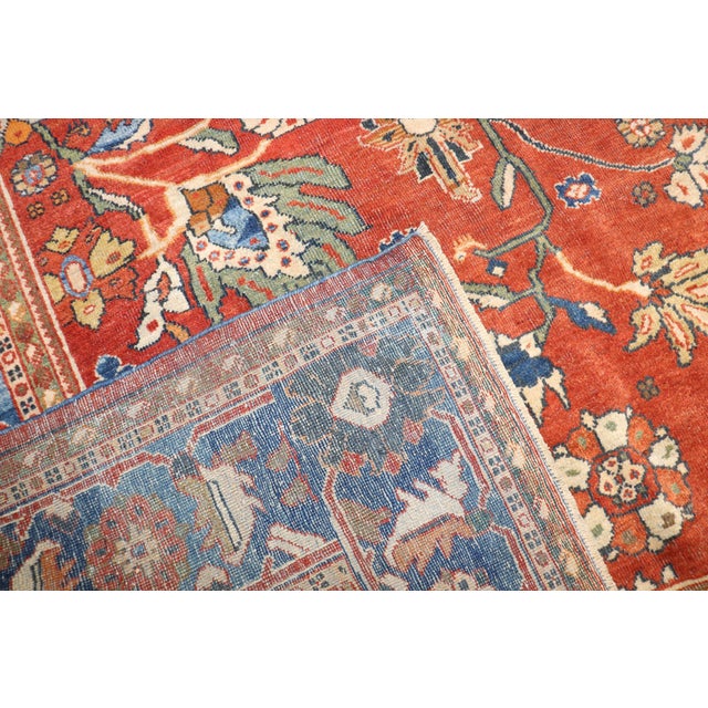 Antique Persian Mahal Sultanabad Rug - 11'2" x 13' For Sale In New York - Image 6 of 12